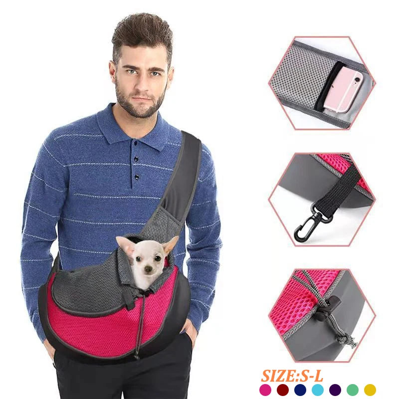 Airy shoulder bag for pets