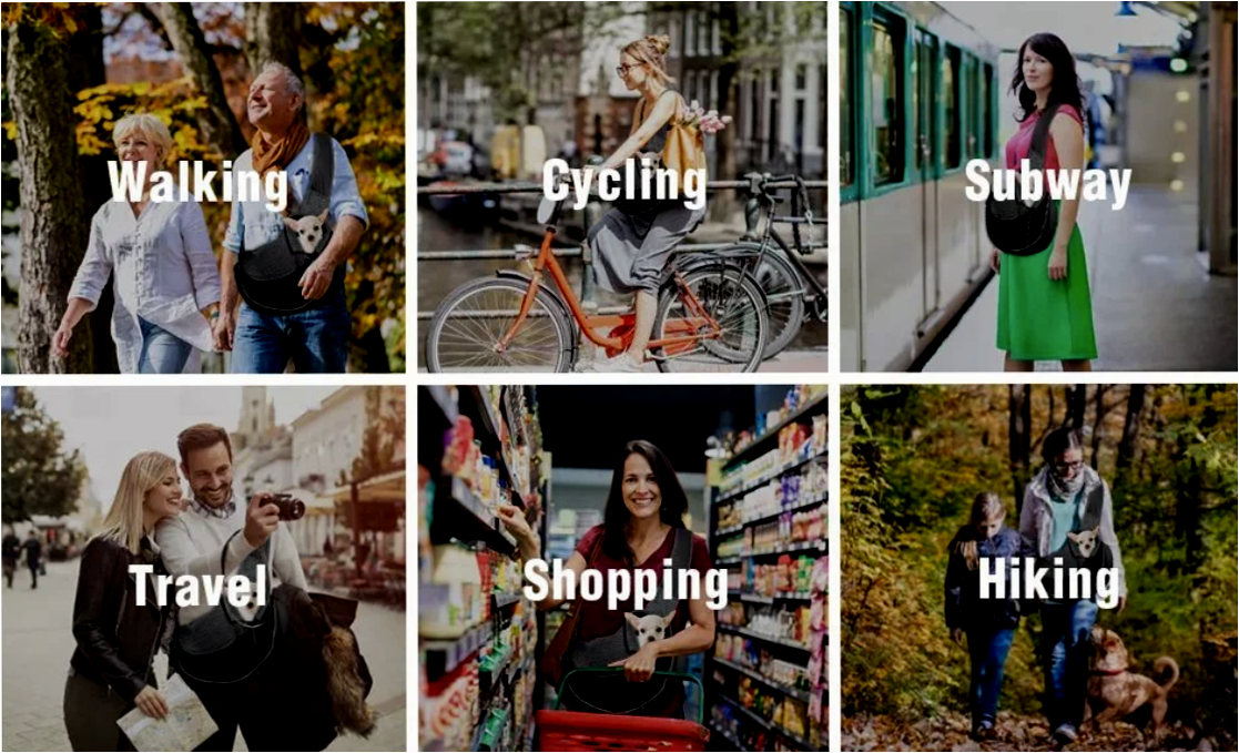 Airy shoulder bag for pets