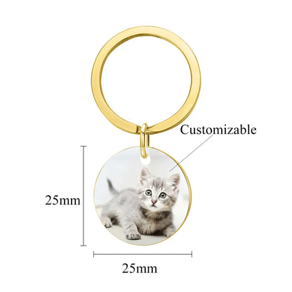 Personalized key ring with your pet's photo
