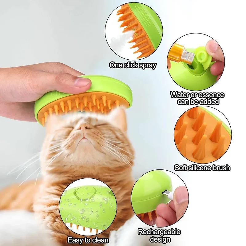 Steam brush for removing hair from Clean-pets