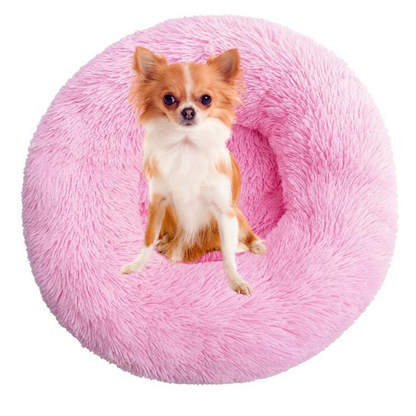 Round pet donut bed