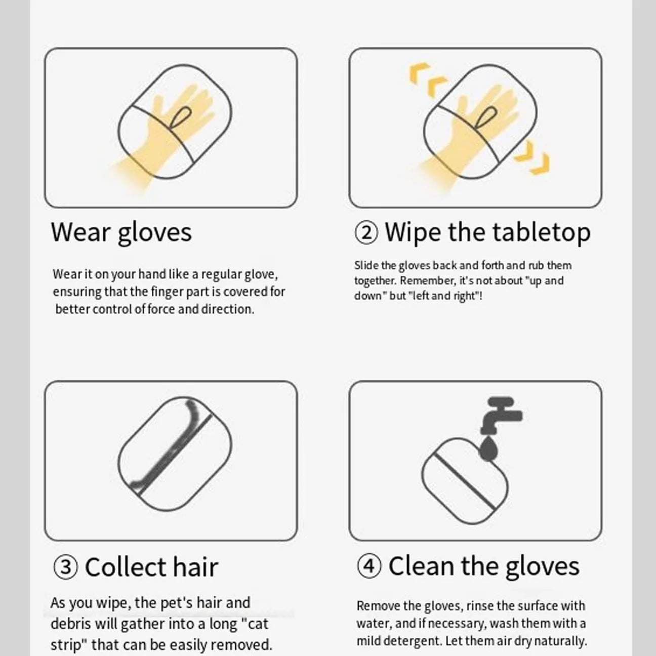 Electrostatic Gloves For Hair Removal